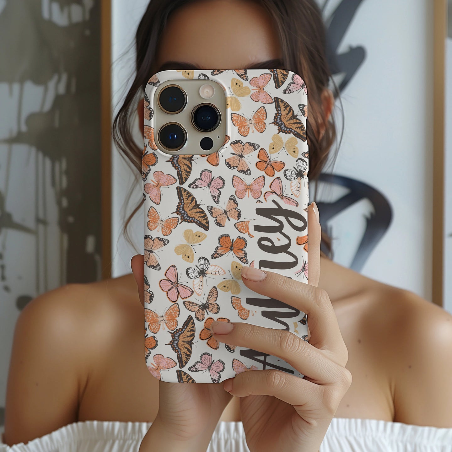 Personalized Butterfly Tough Phone Case for iPhone, Samsung and Google Phones